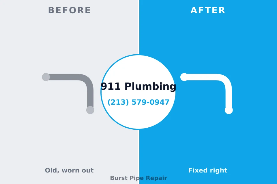 Before and after: plumbing repair Lemoyne, PA